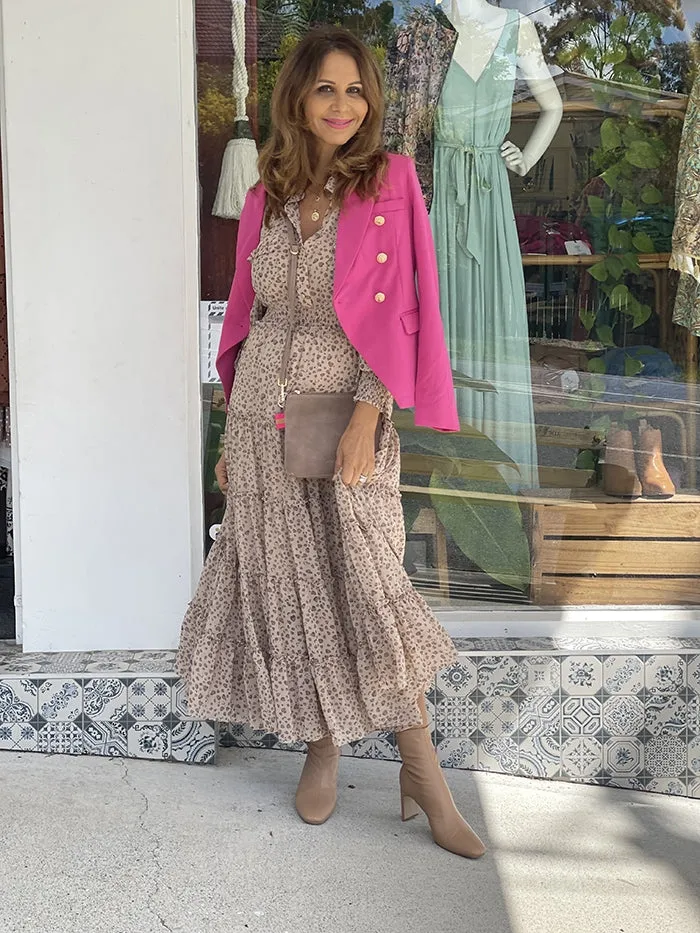 Hot Pink Double Breasted Jacket