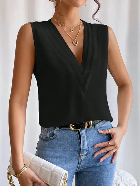 Isla – elegante ärmellose bluse