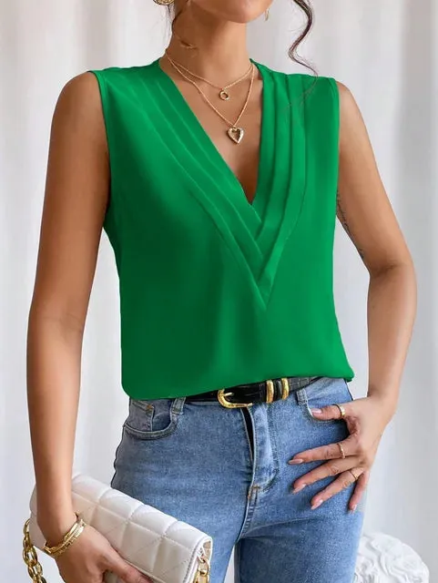 Isla – elegante ärmellose bluse