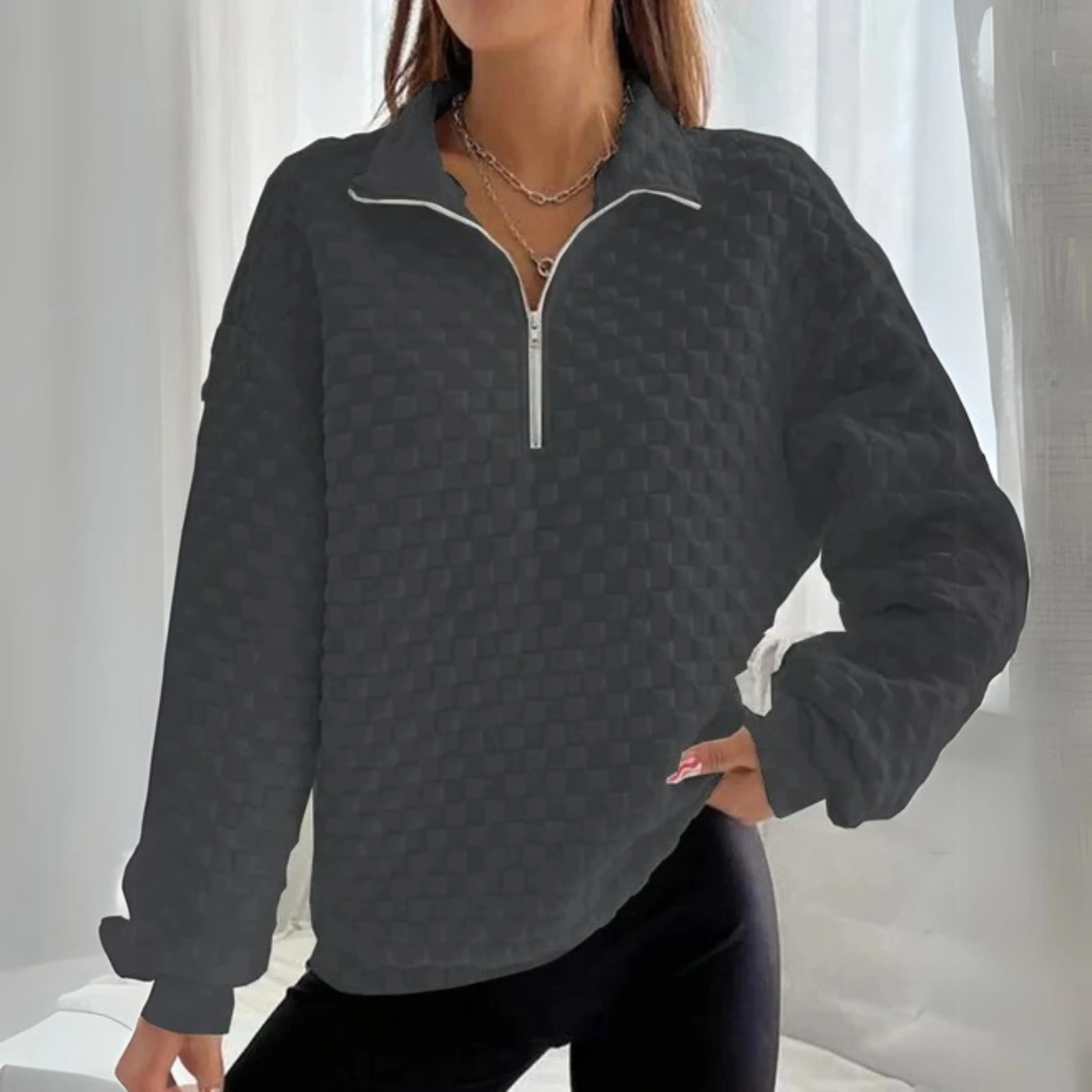 Jasmine | Women's Turtleneck Jumper | Half Zip