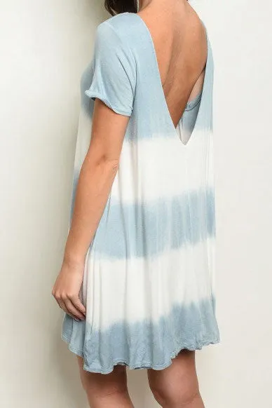 KAY BLUE & IVORY DRESS