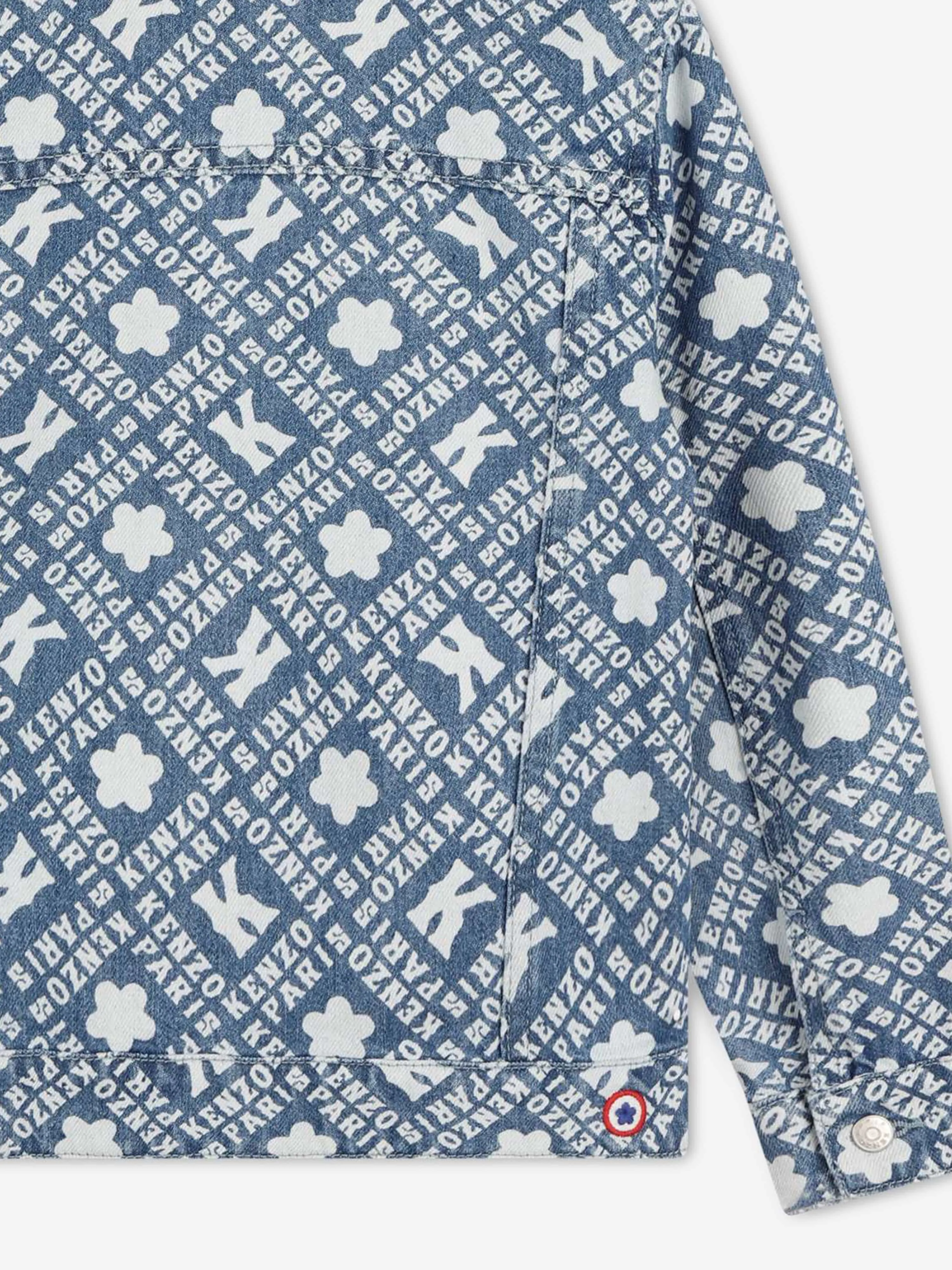 KENZO Kids Logo Denim Jacket in Blue