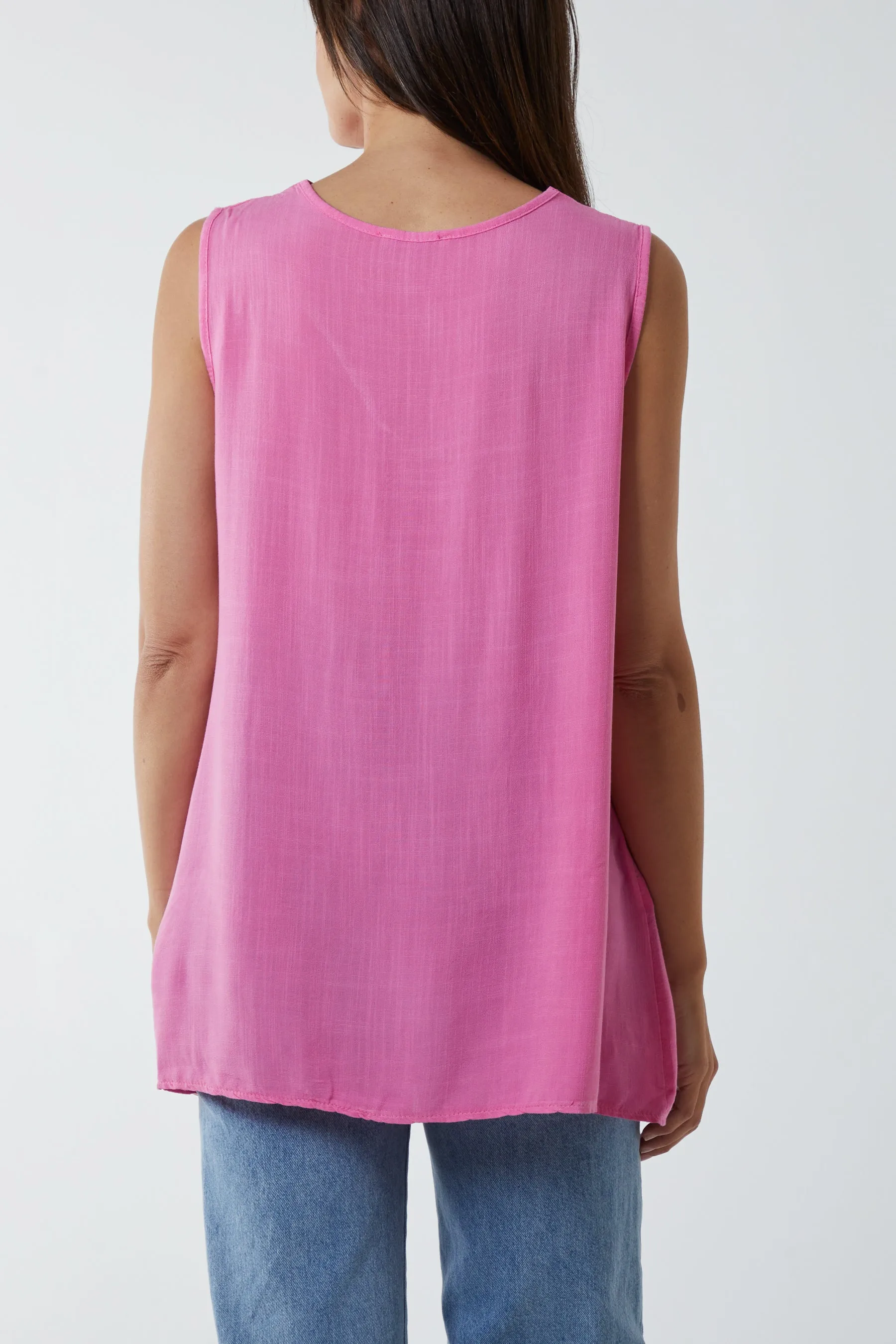 Kiwi Collar Satin Trim Vest