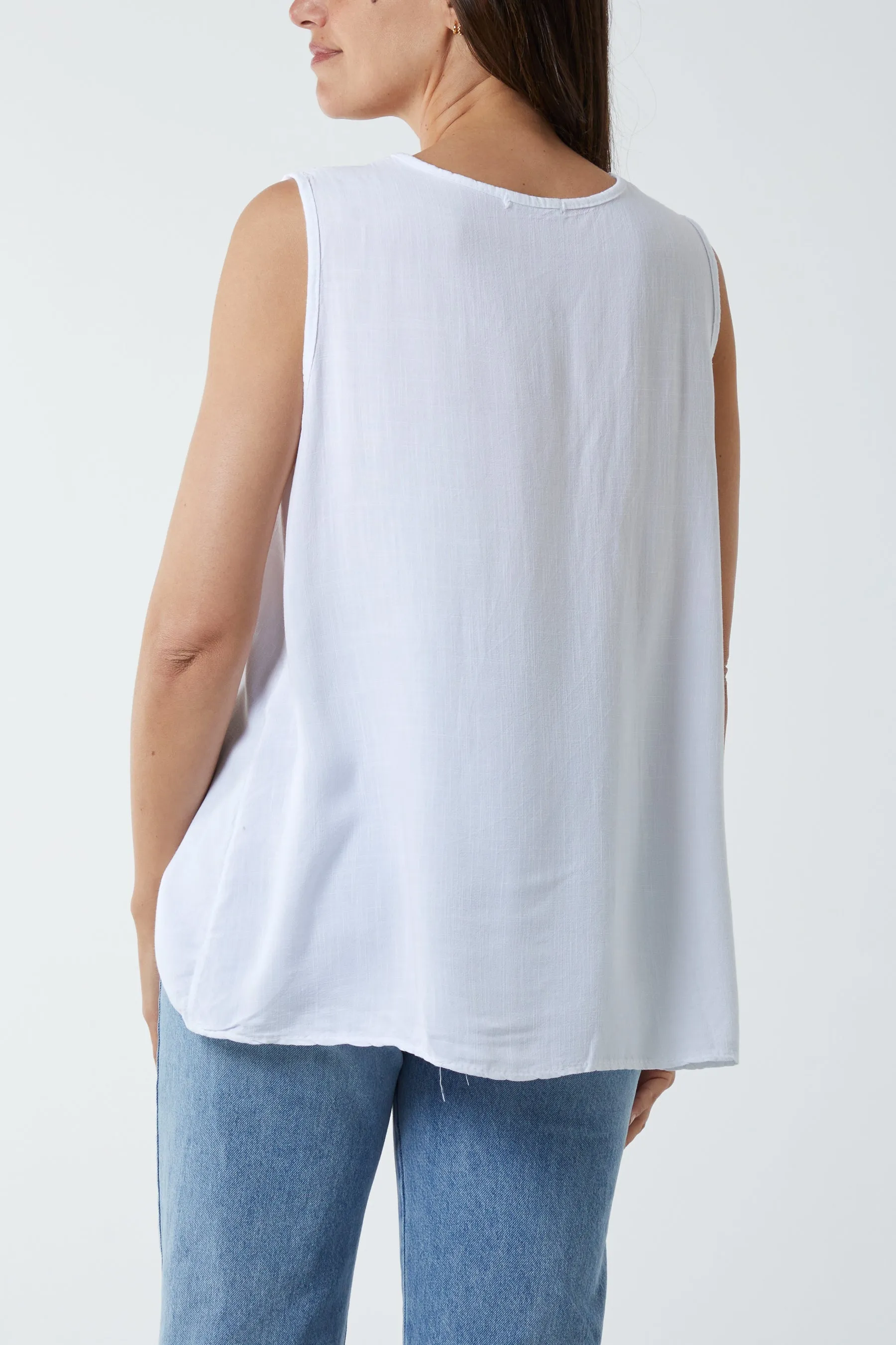 Kiwi Collar Satin Trim Vest