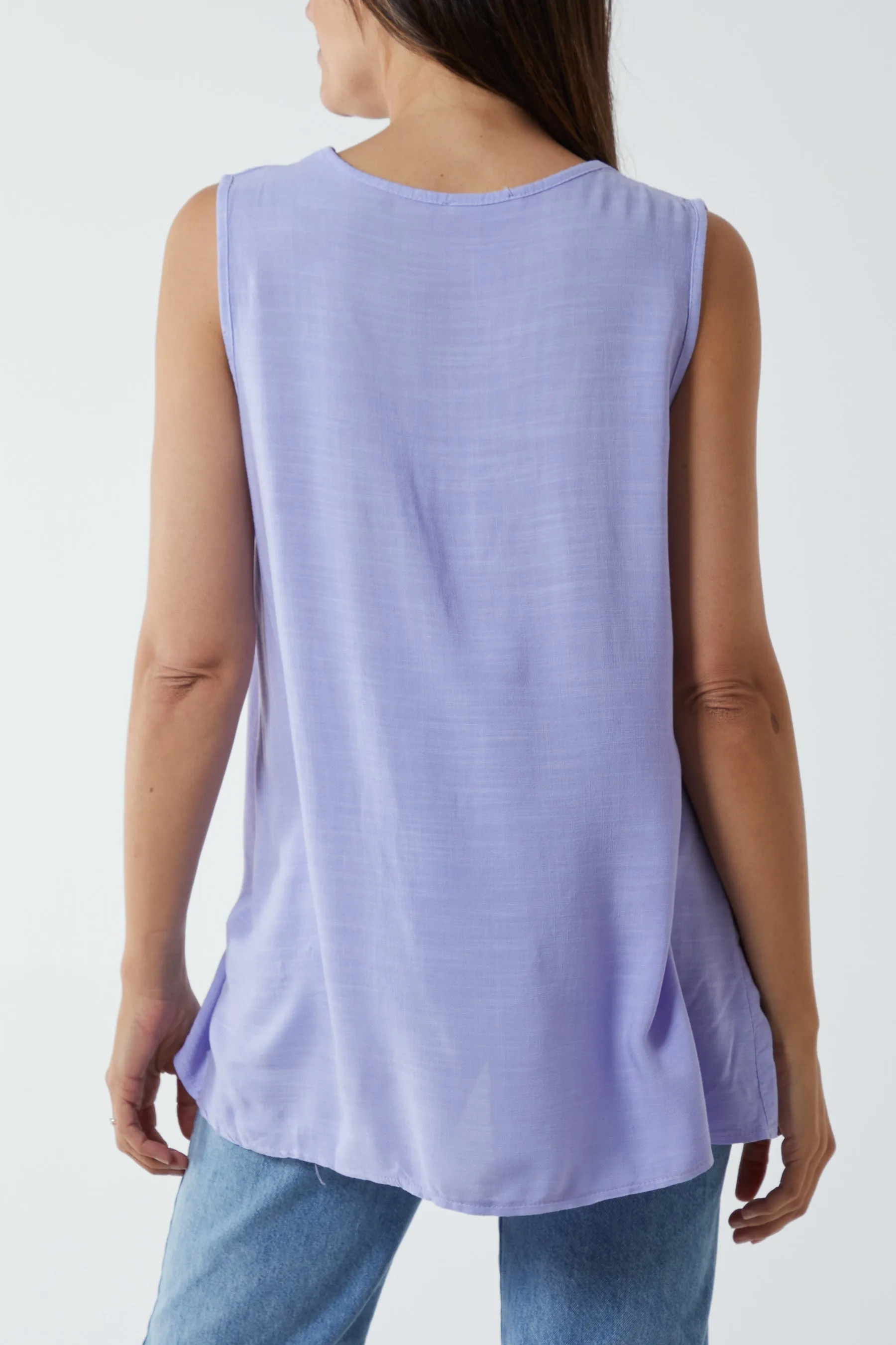 Kiwi Collar Satin Trim Vest