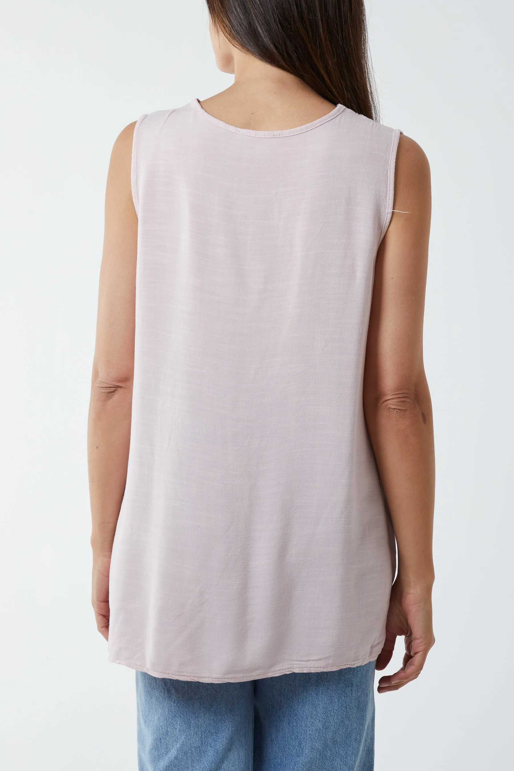 Kiwi Collar Satin Trim Vest