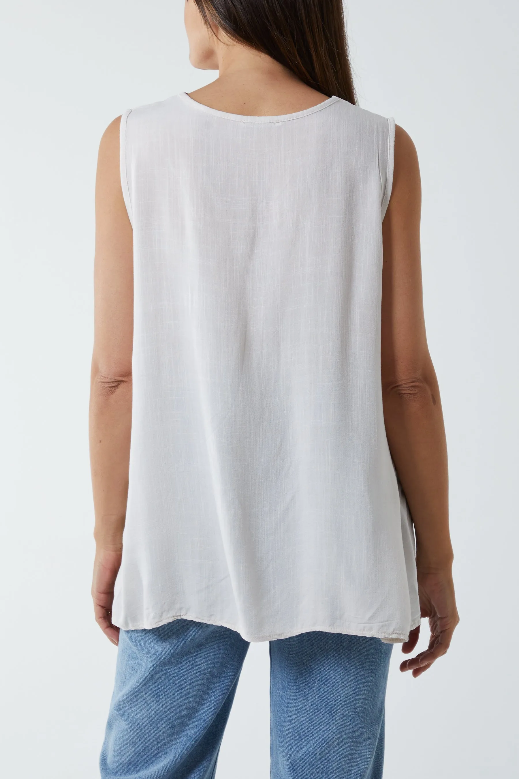 Kiwi Collar Satin Trim Vest