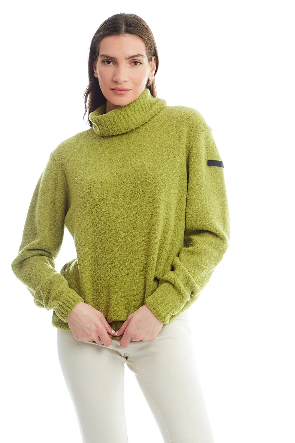 KNIT BOUCLE TURTLENECK CAPI