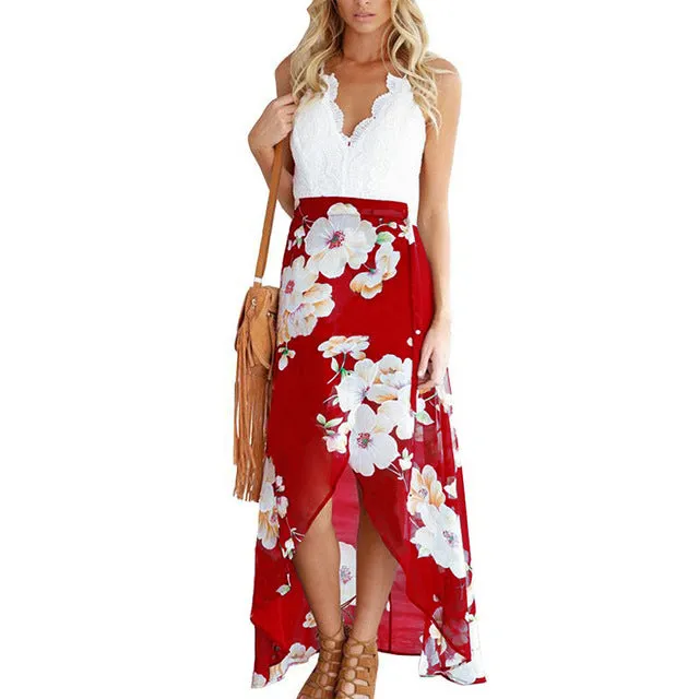Lace flower print dress Multiple Designs