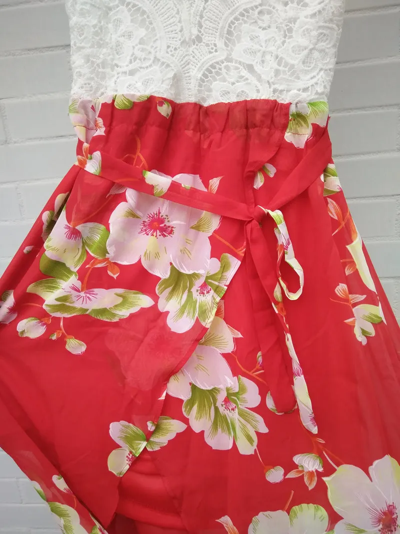 Lace flower print dress Multiple Designs