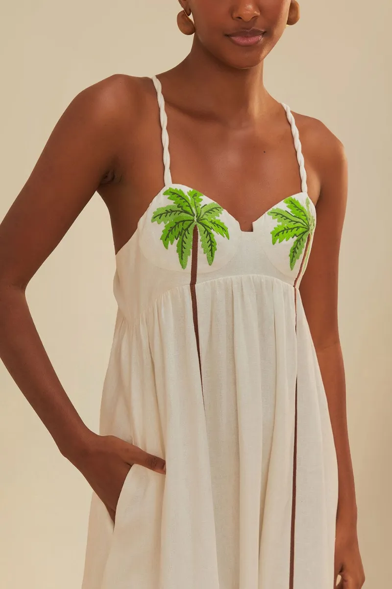 Laura | Spaghetti Coconut Tree Maxi Dress