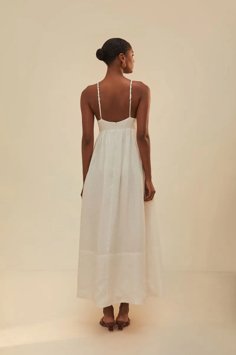 Laura | Spaghetti Coconut Tree Maxi Dress