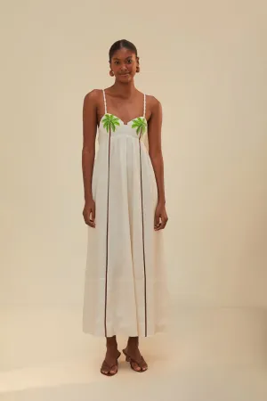 Laura | Spaghetti Coconut Tree Maxi Dress