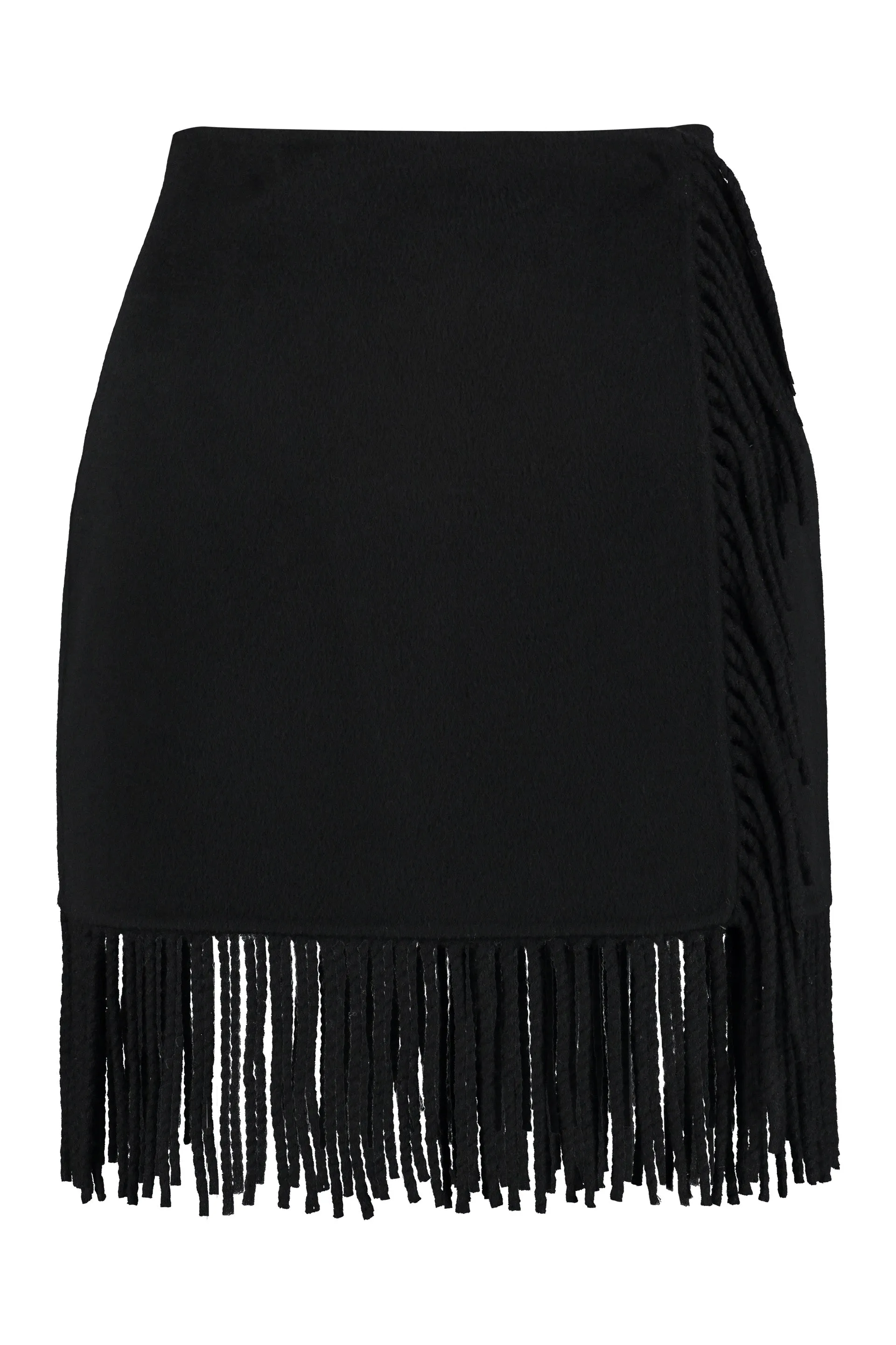 Leak wool mini skirt