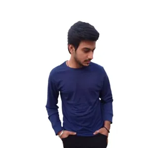 LEOTUDE Men's Regular Fit Full Sleeve T-Shirt(18_NVYBLUE_P_Navy_M)