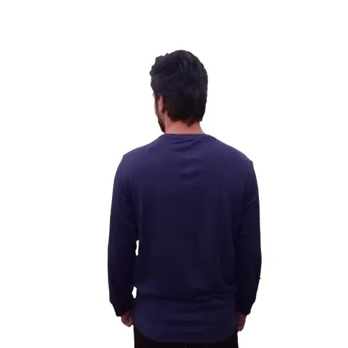 LEOTUDE Men's Regular Fit Full Sleeve T-Shirt(18_NVYBLUE_P_Navy_M)