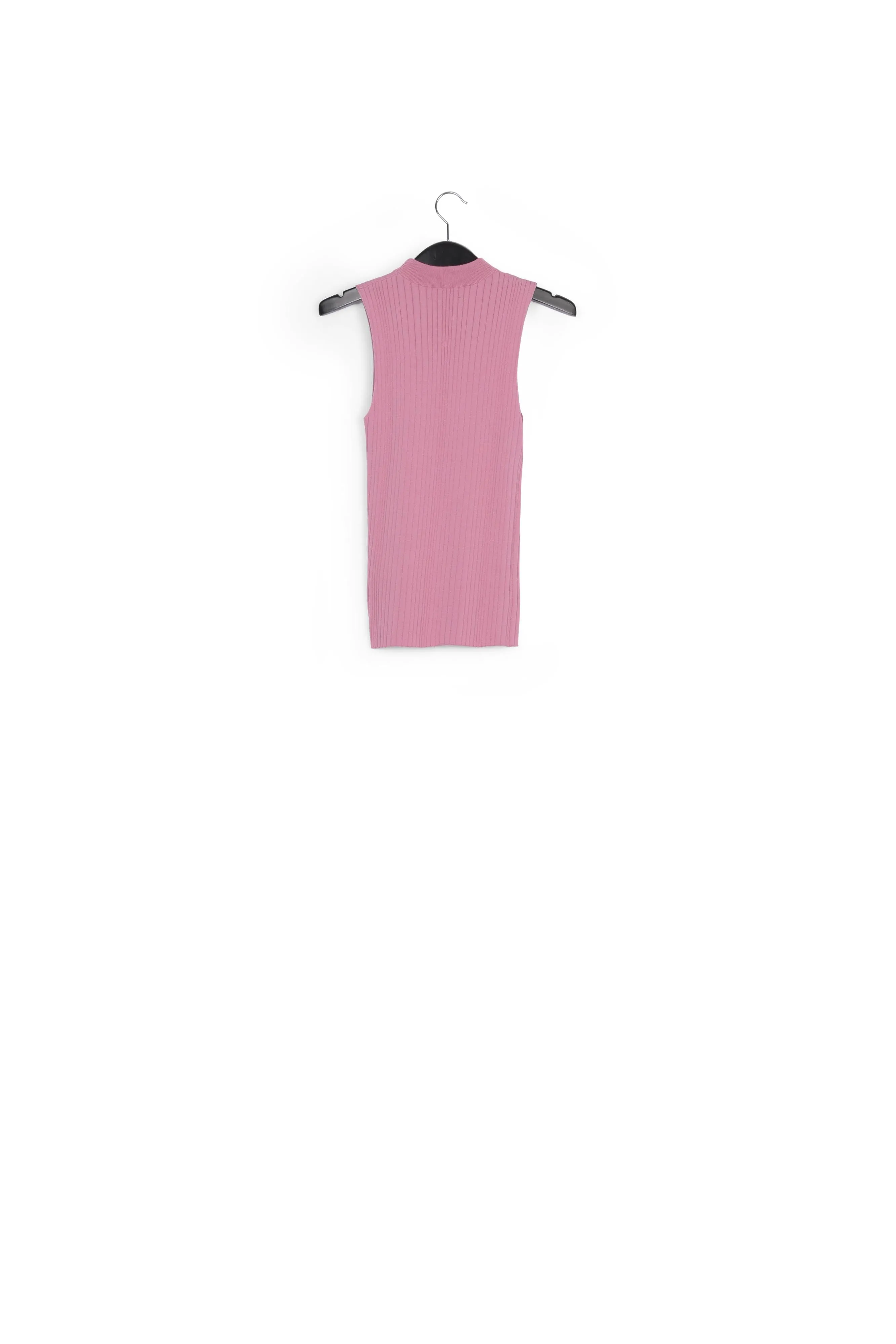 Lilac fitted ribbed-knit top