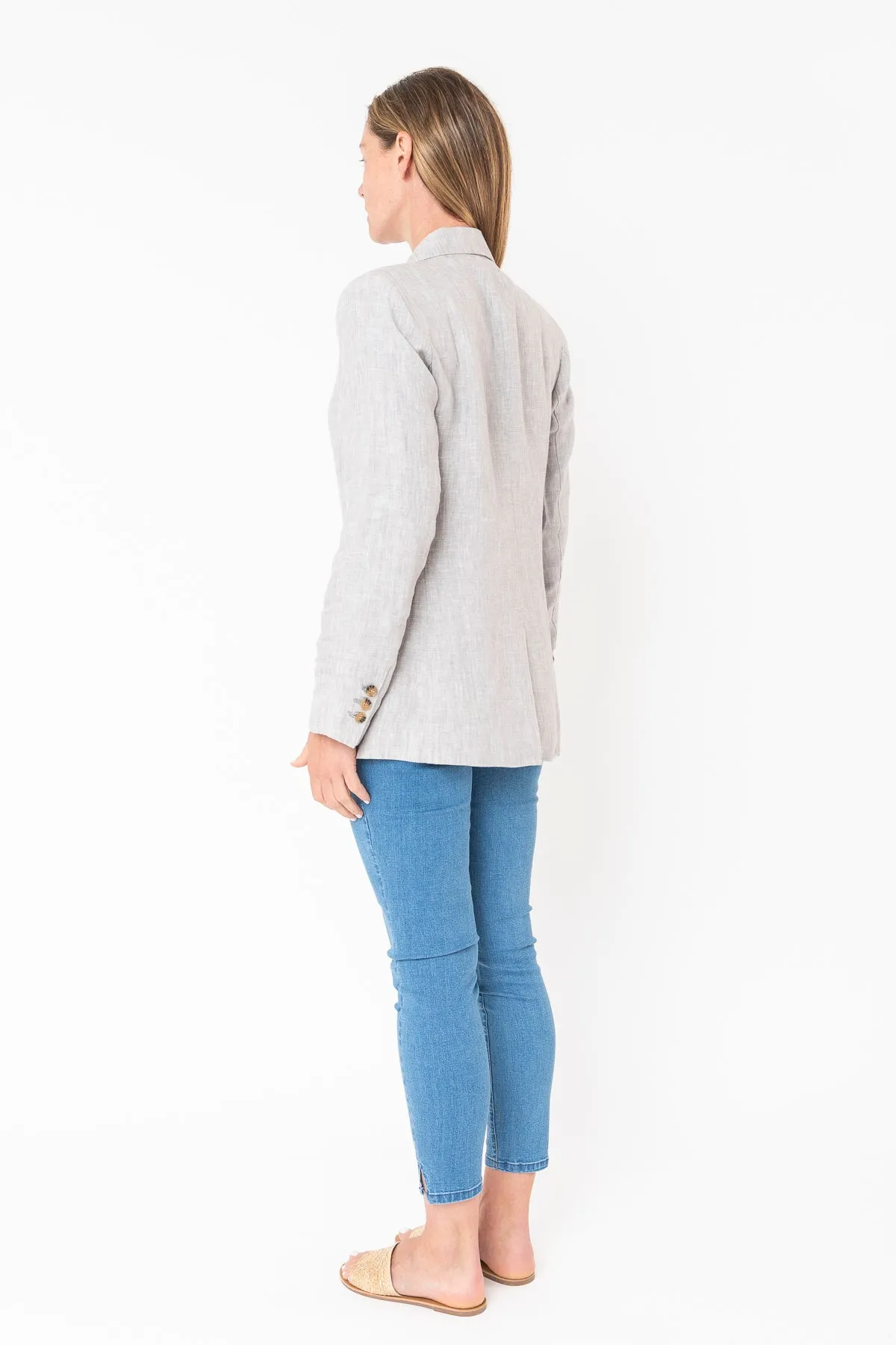 Linen Blazer - Pewter