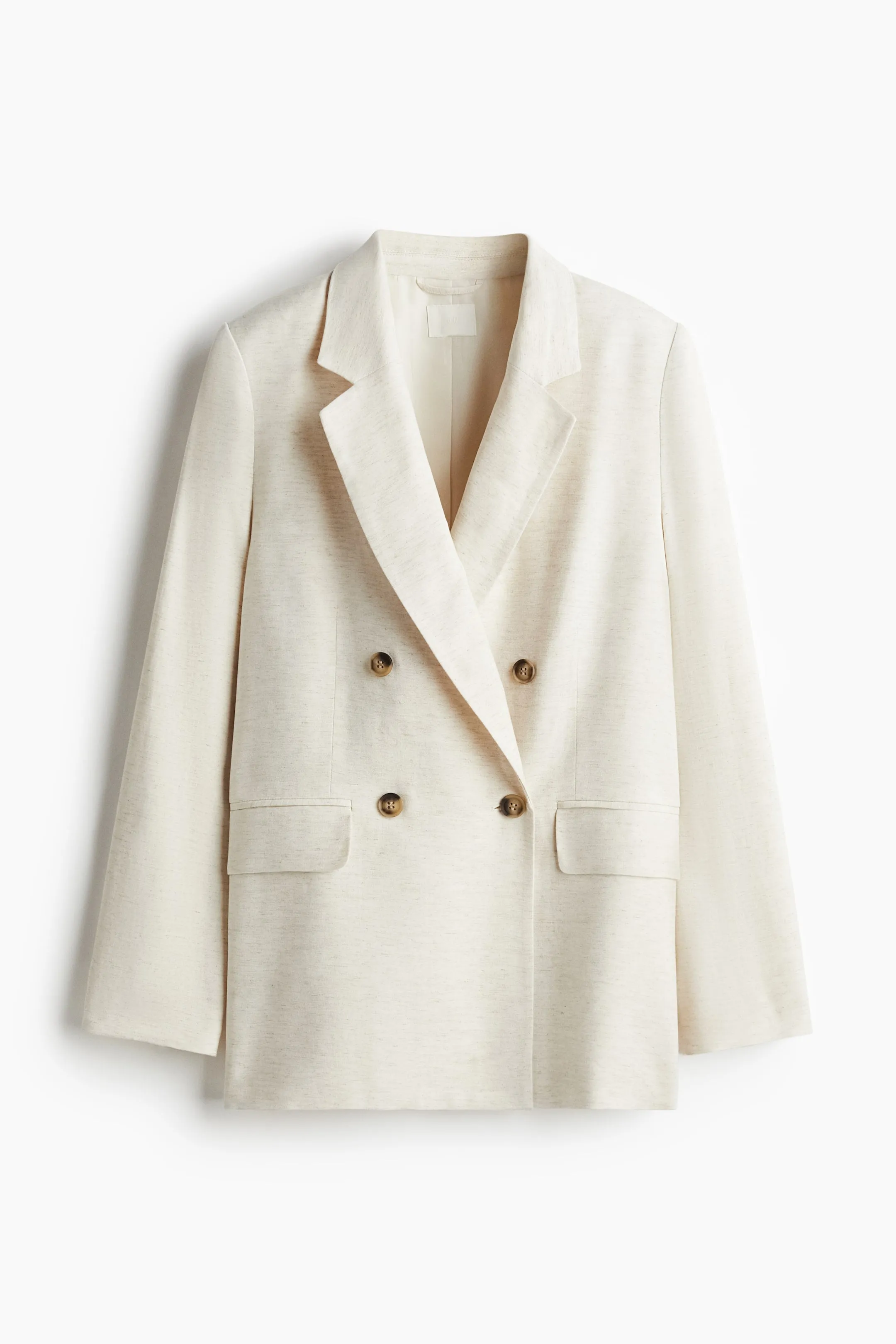 Linen-blend blazer
