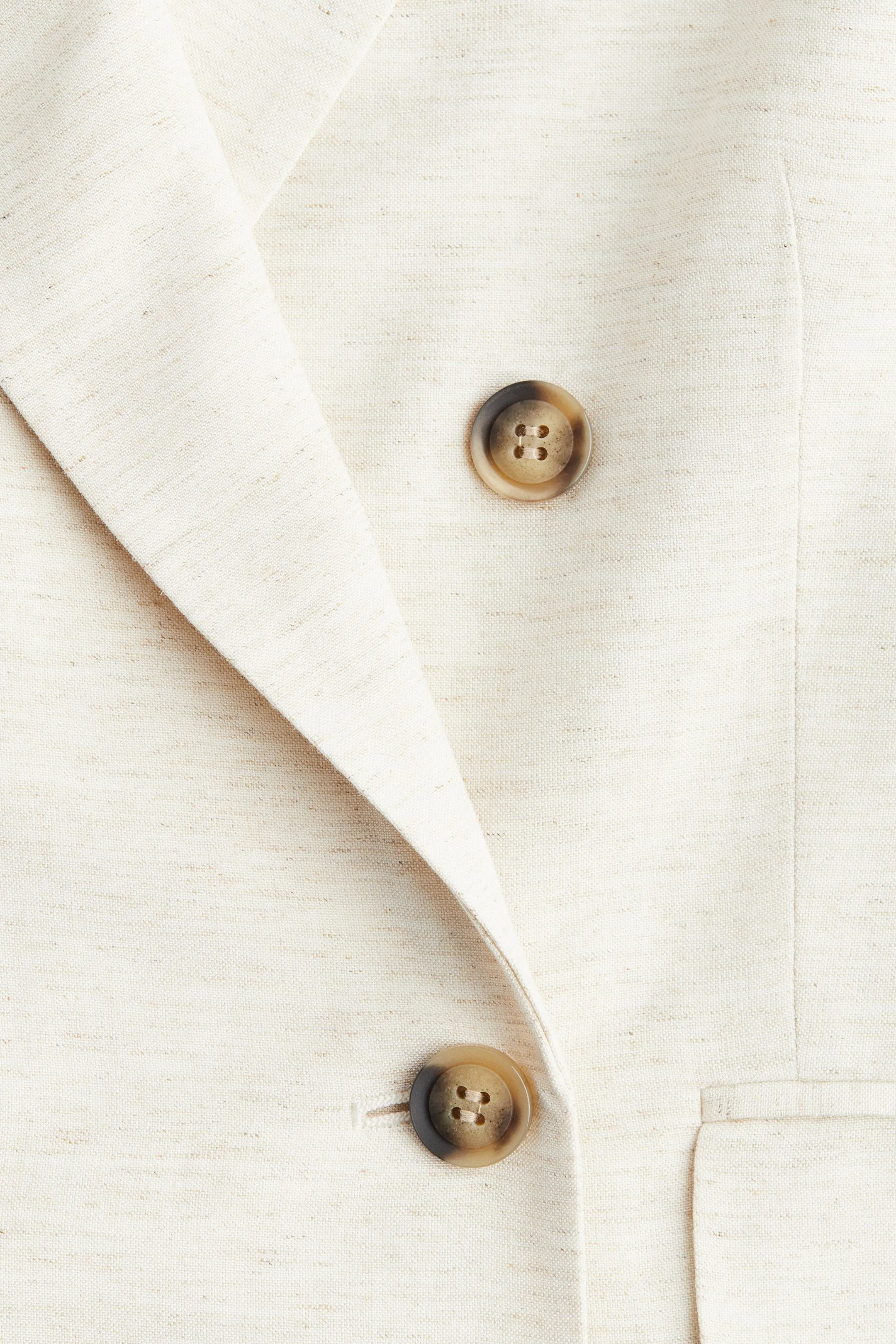 Linen-blend blazer