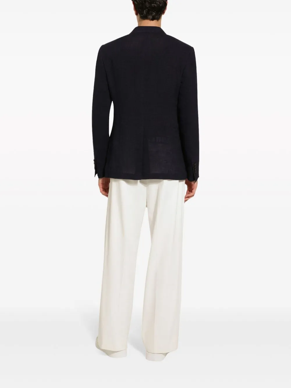 Linen double-breasted jacket