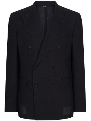 Linen double-breasted jacket