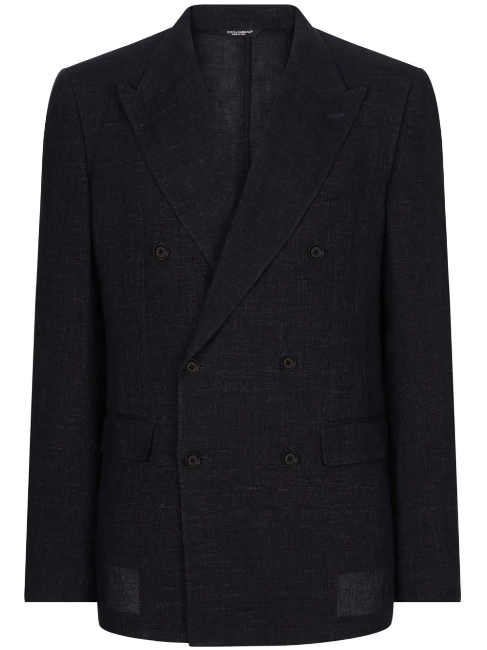 Linen double-breasted jacket