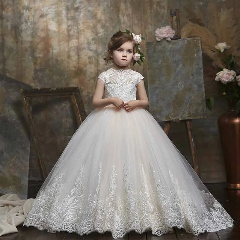 Little Princess Flower Girl Dresses Stunning Lace Dress Bohemian Girls Prom Dress