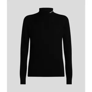 LOGO RIBBED TURTLENECK