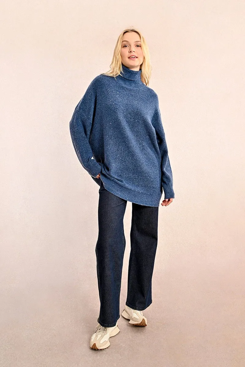 LOOSE SEQUINNED SWEATER