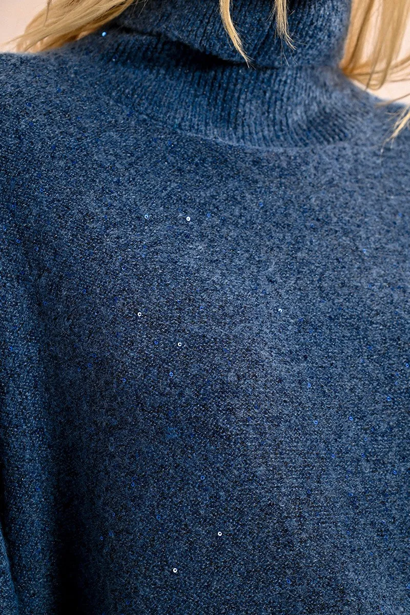 LOOSE SEQUINNED SWEATER