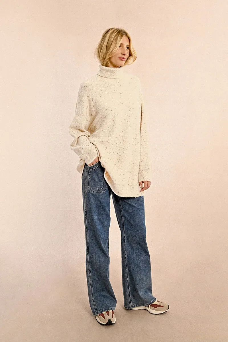 LOOSE SEQUINNED SWEATER