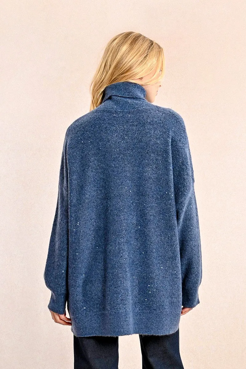LOOSE SEQUINNED SWEATER