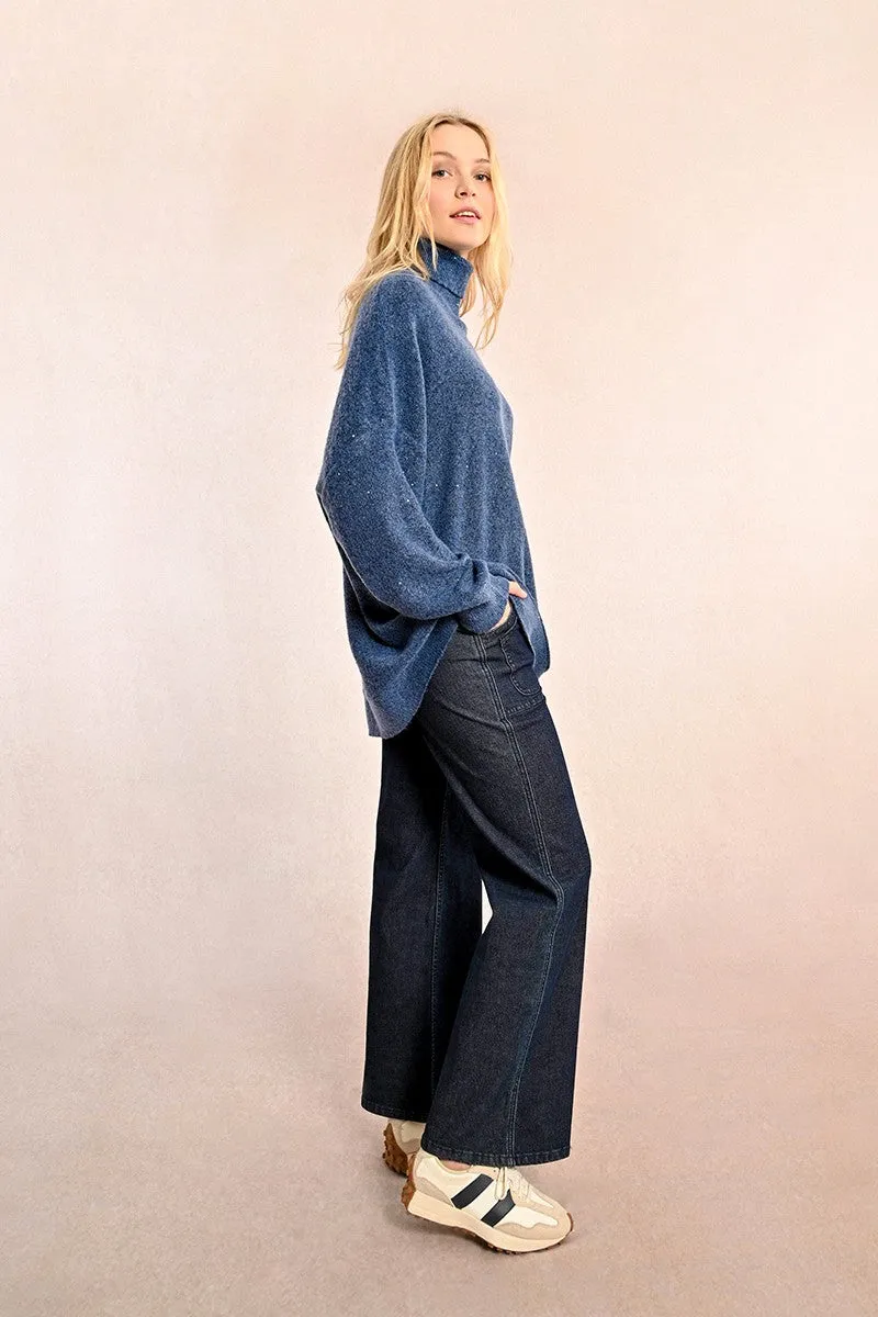 LOOSE SEQUINNED SWEATER