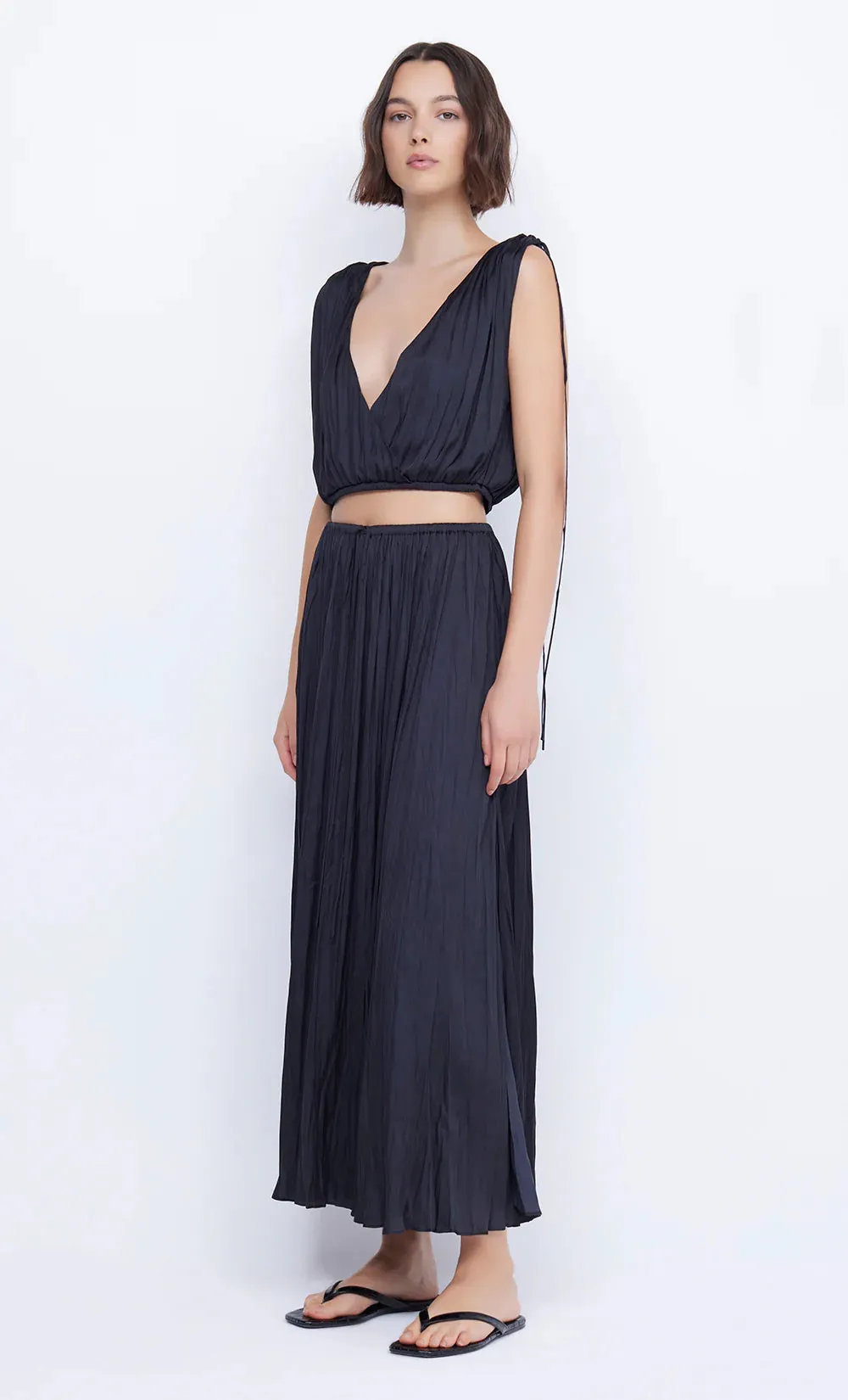 Louann Wrap Top - Black