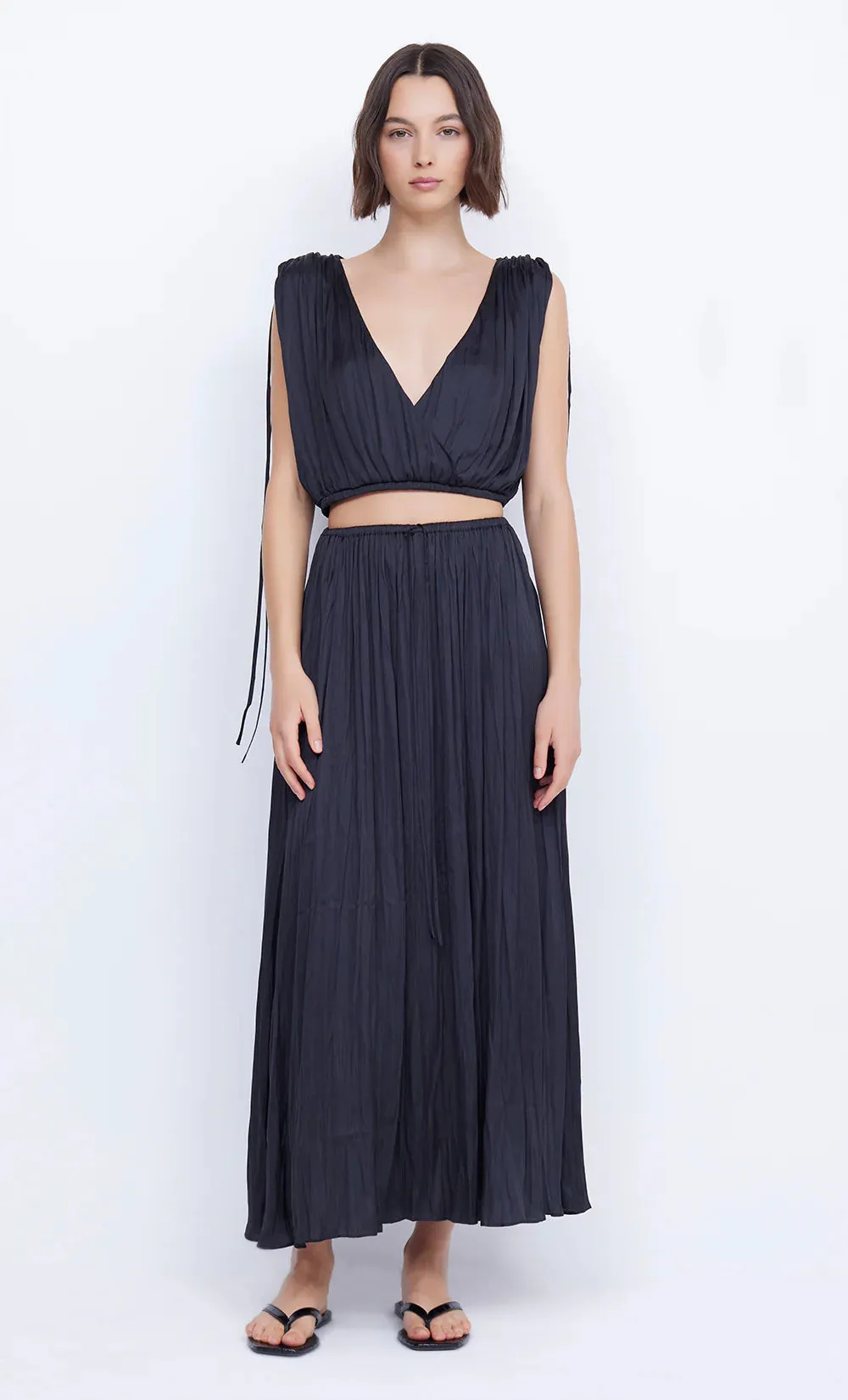 Louann Wrap Top - Black