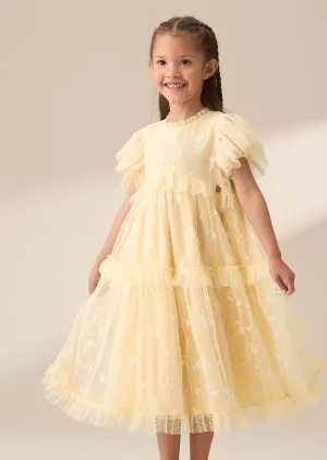 Luisa Sunshine Embroidered Mesh Dress
