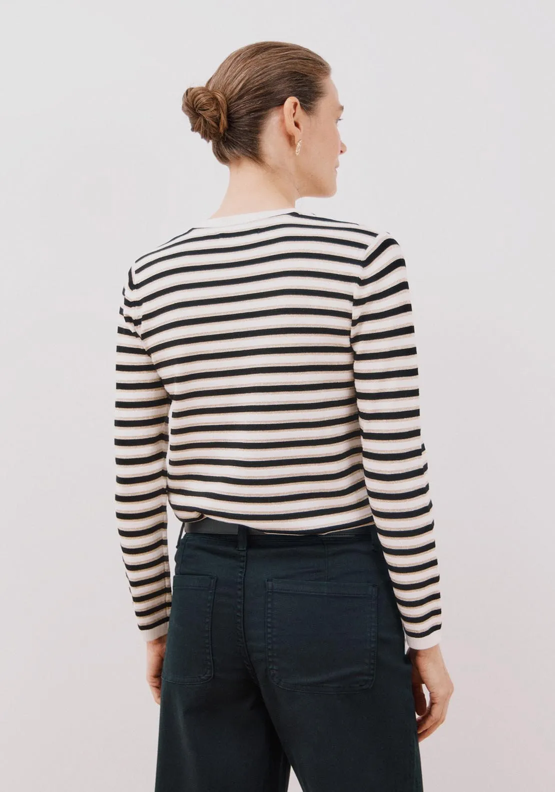 Lurex Stripes Jumper - Black