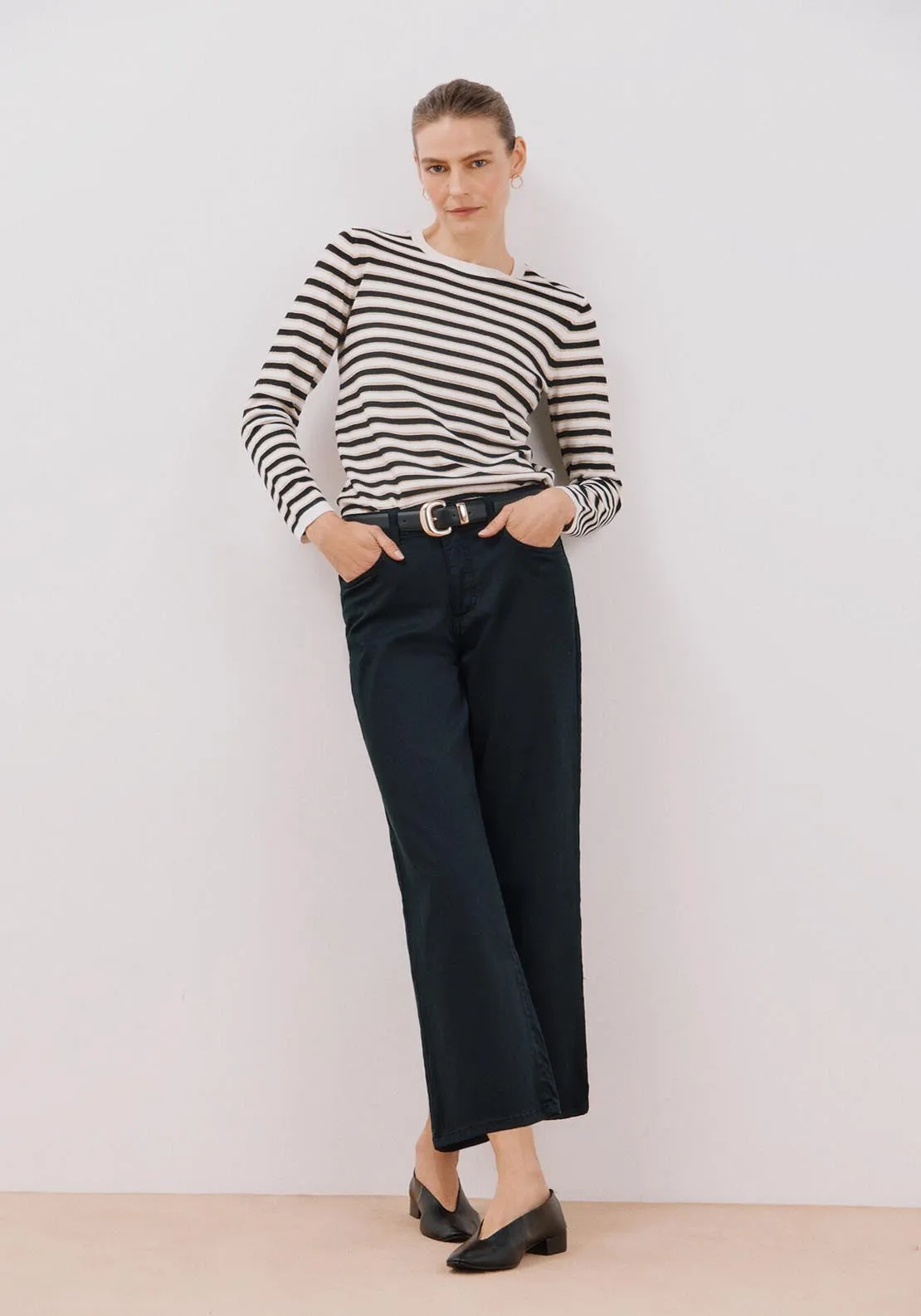 Lurex Stripes Jumper - Black