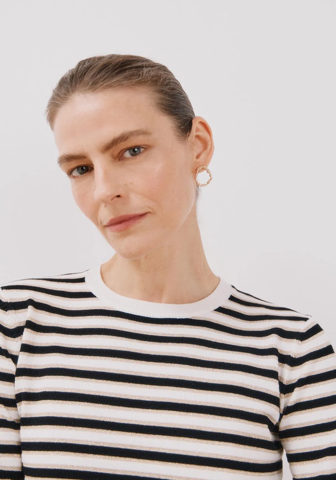 Lurex Stripes Jumper - Black