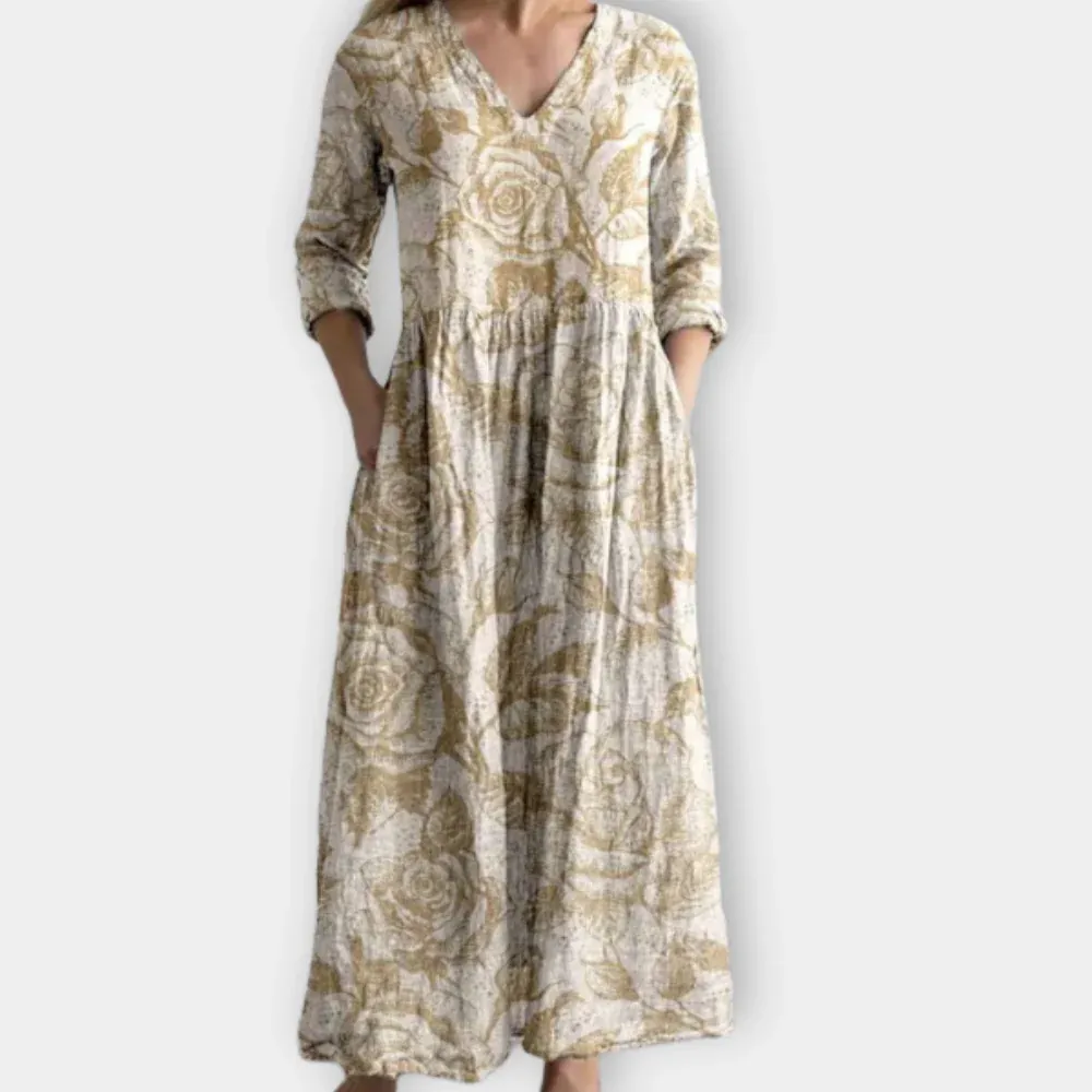 Lustrous - Chic Flowy Bohemian Summer Dress