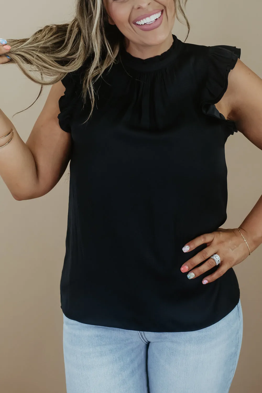 Make It Count Blouse , Black
