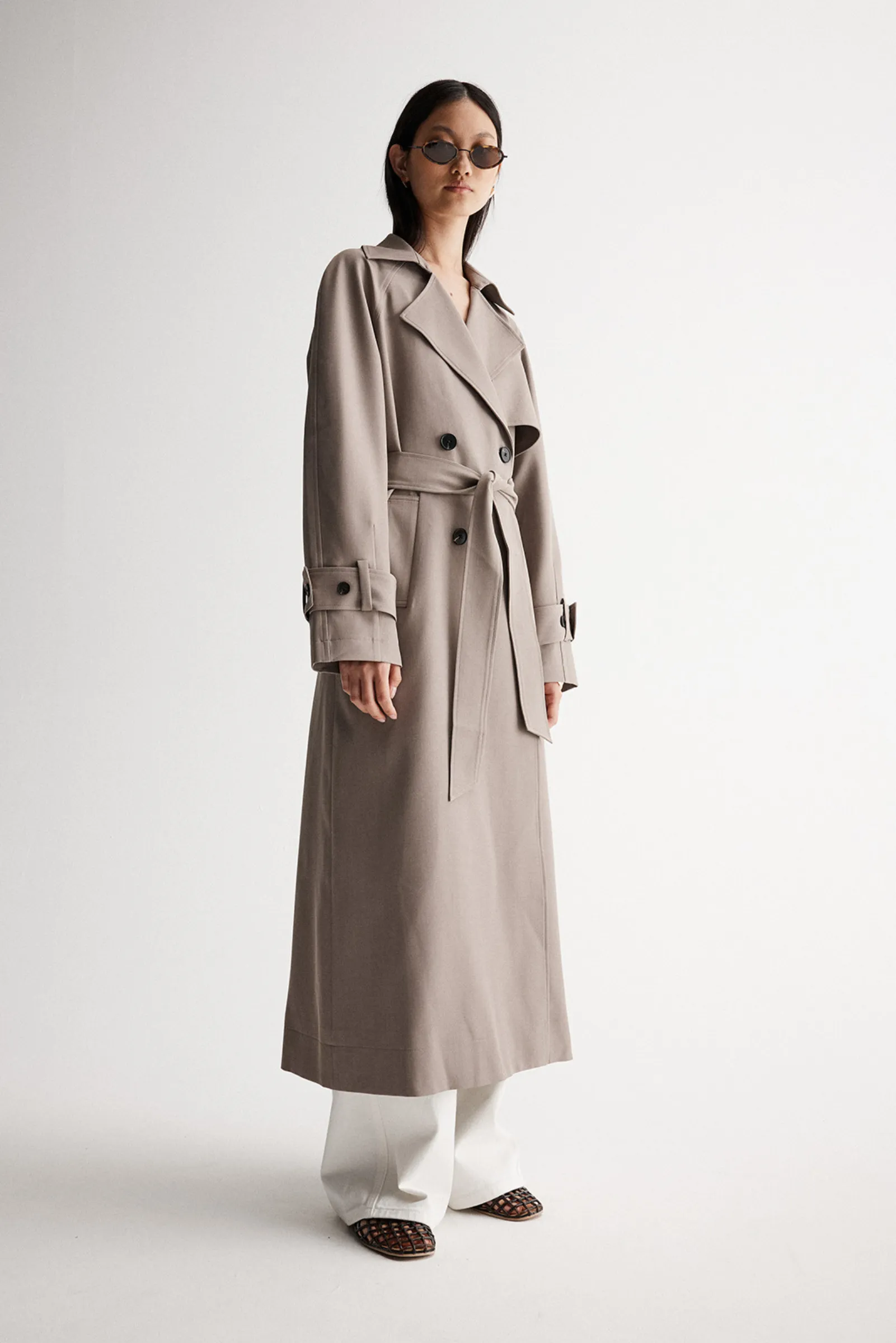 Marie Trench Coat - Granite
