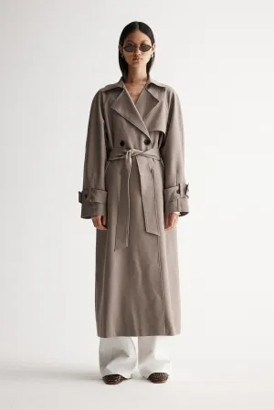 Marie Trench Coat - Granite