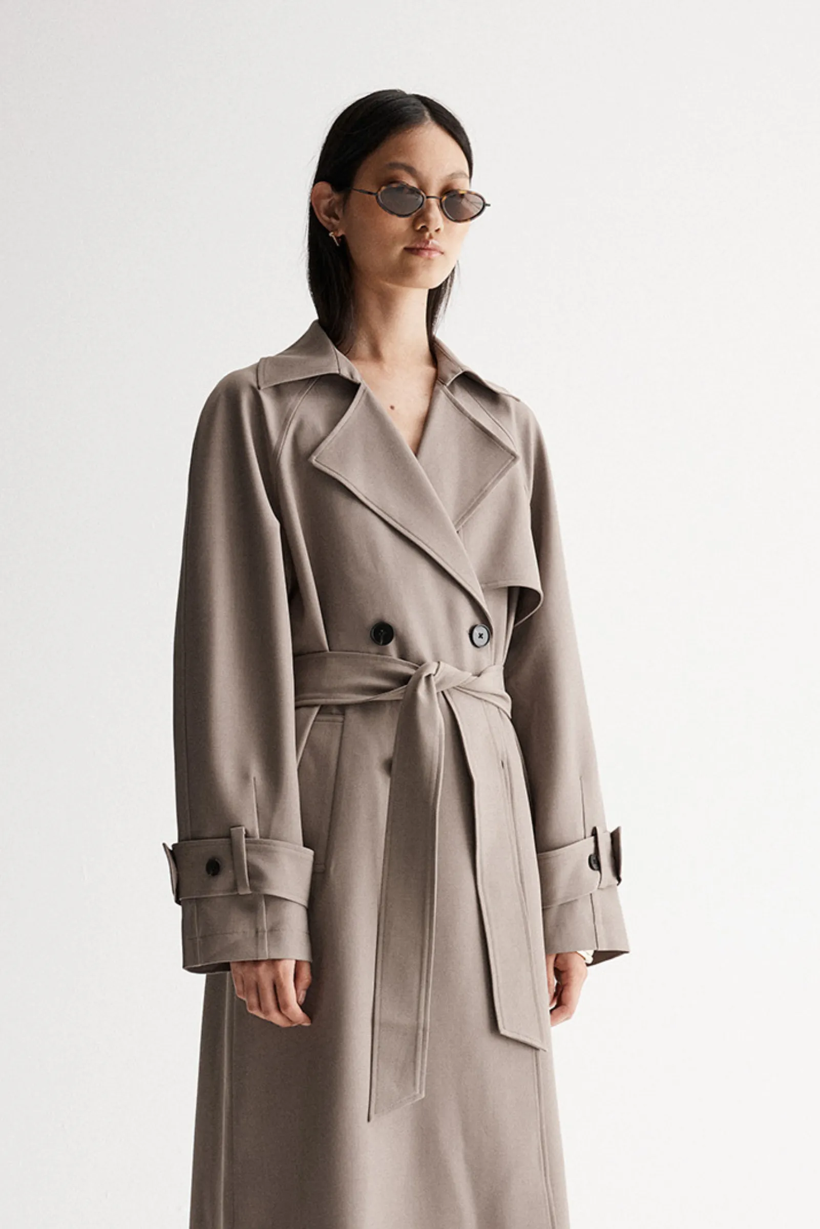 Marie Trench Coat - Granite
