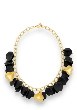 Matte & Metal Painted Petals Necklace