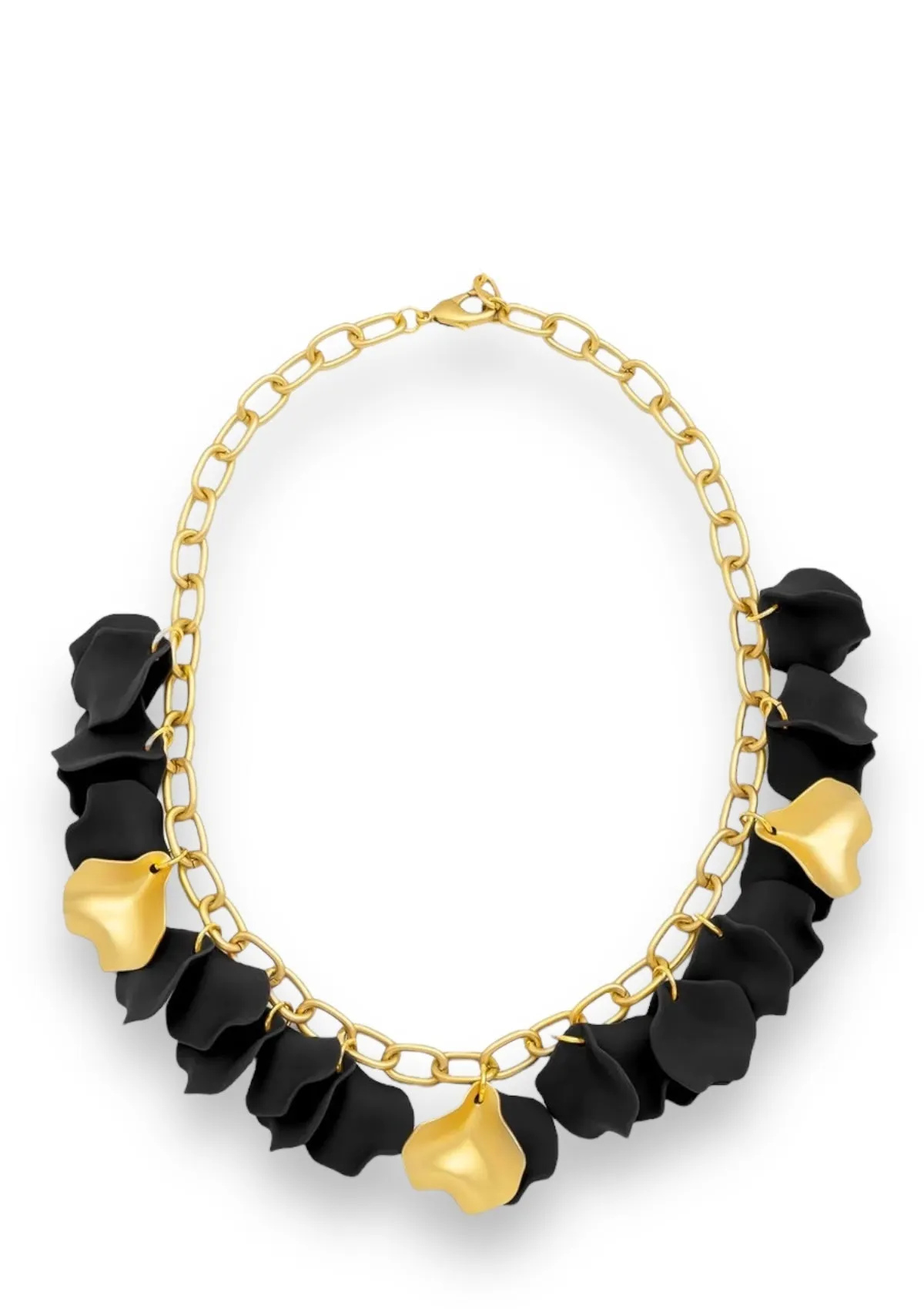 Matte & Metal Painted Petals Necklace