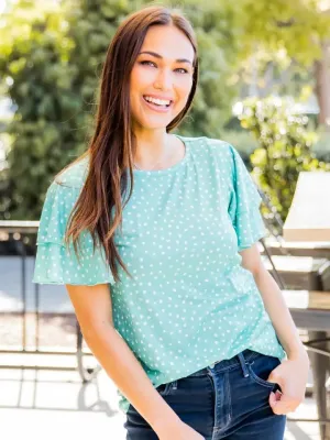May Ruffle Sleeve Top