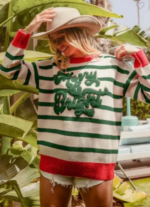 Merry & Bright Striped Sweater