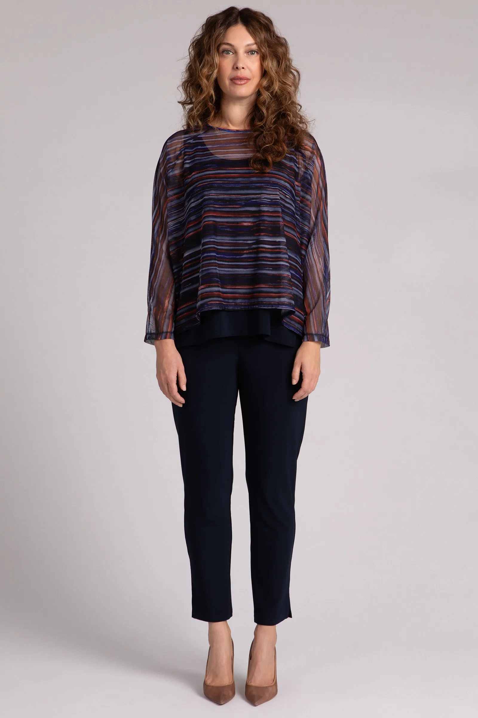 Mesh Raglan Cinch Top